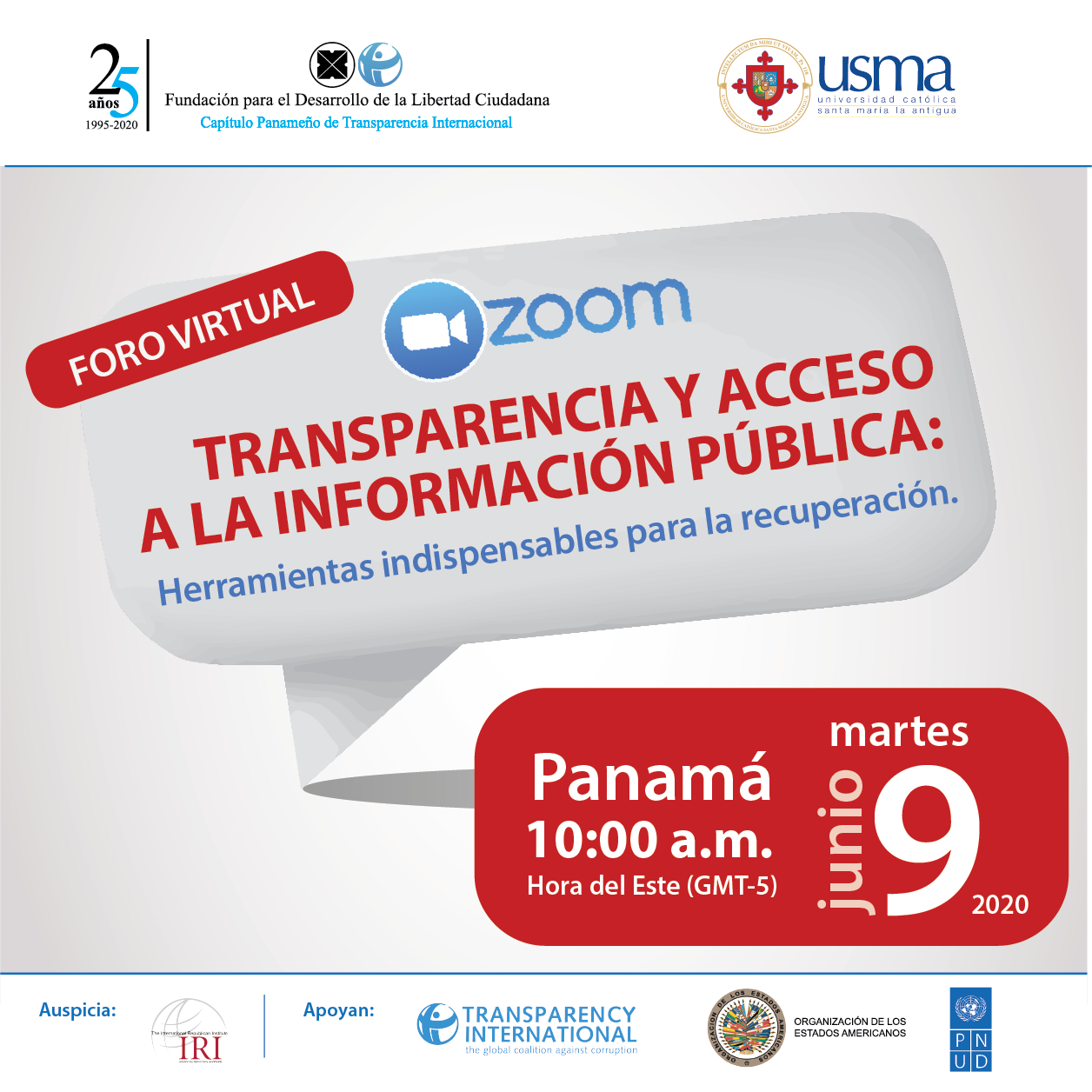 12 lecciones aprendidas durante foro“Transparencia y acceso a la información pública: herramientas indispensables para la recuperación”