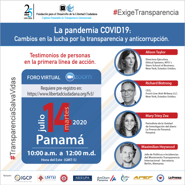 12 Lecciones aprendidas en el Foro online: La Pandemia COVID19: Cambios en la lucha por la transparencia y anticorrupción