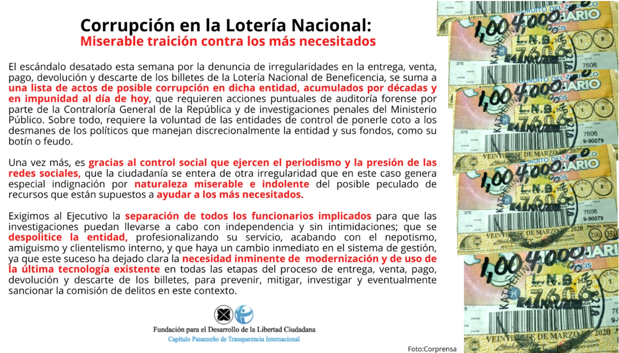 Corrupción en la Lotería Nacional