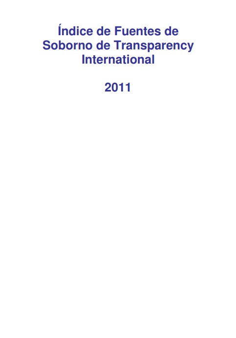 Índice de Fuentes de Soborno de Transparency International
