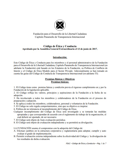 Código de Ética y Conducta – FDLC